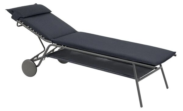Opalovací lehátko vysoké MIAMI II HAUT BeComfort šedá Dark Grey