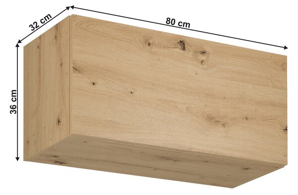 KONDELA Horní skříňka, dub artisan, LANGEN G80K