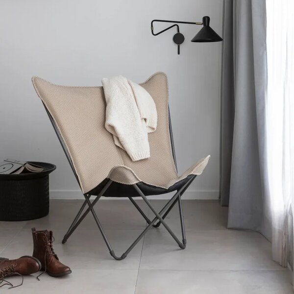 Motýlí křeslo POP UP XL BeComfort hnědá Moka