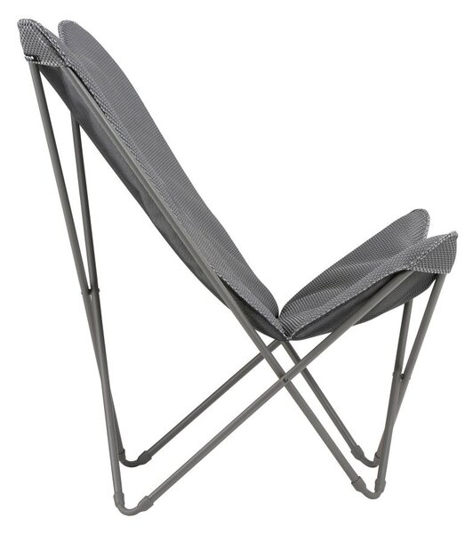 Motýlí křeslo POP UP XL BeComfort šedá Silver