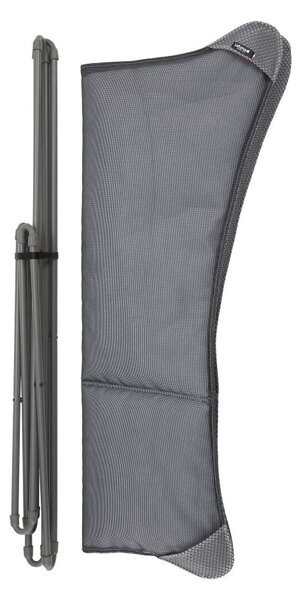 Motýlí křeslo POP UP XL BeComfort šedá Silver