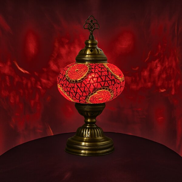 Krásy Orientu Orientální skleněná mozaiková lampa Kiraz - stolní
