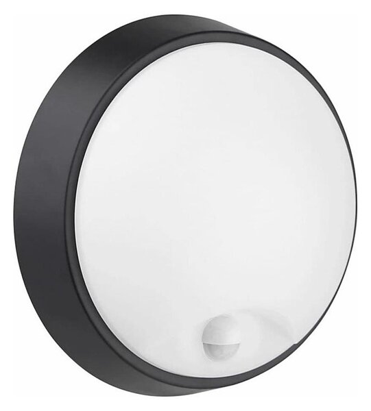 LED Venkovní nástěnné svítidlo se senzorem LED/12W/230V IP65 černá