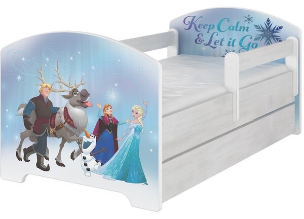Dětská postel se šuplíkem Disney - LEDOVÉ KRÁLOVSTVÍ 140x70 cm