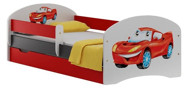Dětská postel se šuplíkem SUPERCAR 140x70 cm