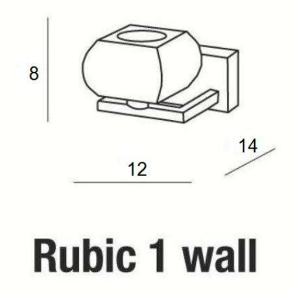 Nástěnné svítidlo AZzardo Rubic 1 wall AZ0488 G9 1x40W IP20 12cm chromové
