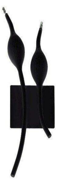 Nástěnné svítidlo AZzardo Snake wall black AZ1018 G4 2x20W 12V IP20 15cm černé