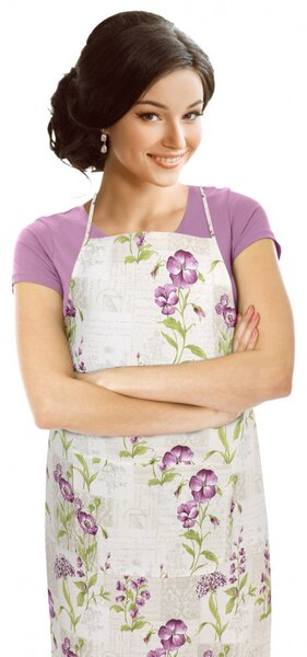 Vesna | Kuchyňská zástěra EMA Fialové květy