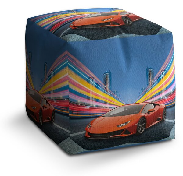 Sablio Taburet Cube Sportovní auto 2: 40x40x40 cm