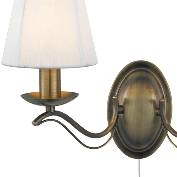 Searchlight 9822-2AB Nástěnná lampa ANDRETTI patina s vypínačem