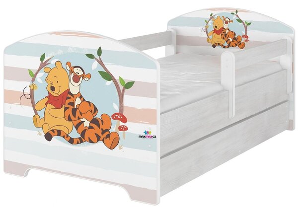 Dětská postel Disney - MEDVÍDEK PÚ A TYGŘÍK 160x80 cm