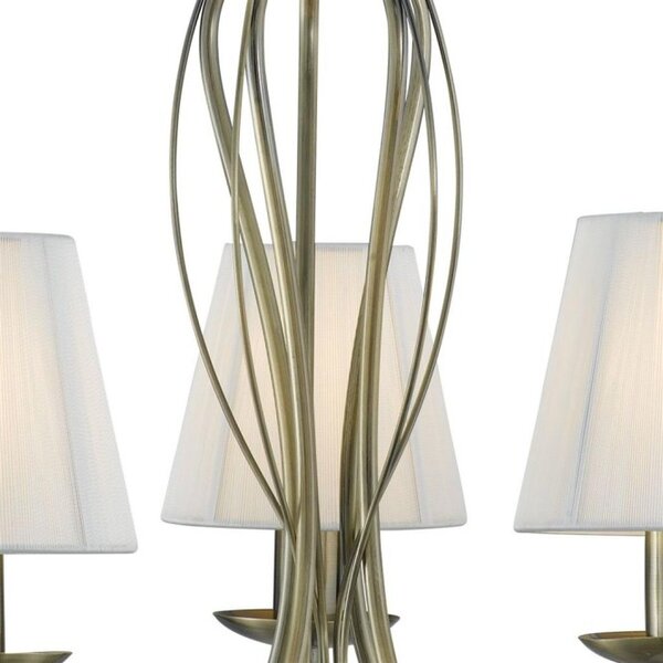 Searchlight 9825-5AB Závěsný pětiramenný lustr ANDRETTI patina