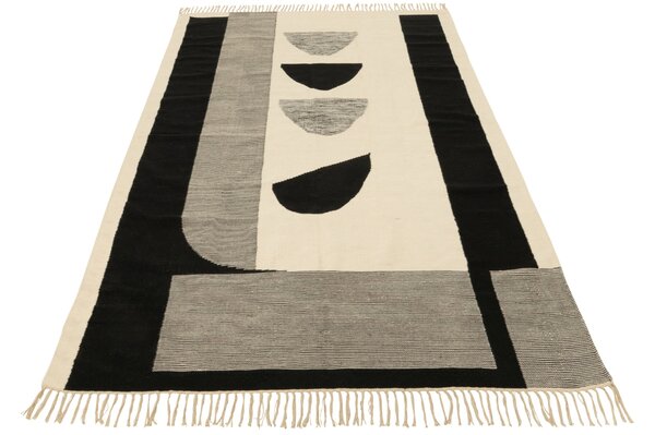Černobílý látkový koberec J-line Niko 300 x 200 cm