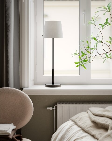 ByRydens 4002740-4002 - Stolní lampa LUMI 1xE27/8W/230V bílá/černá 68,5 cm
