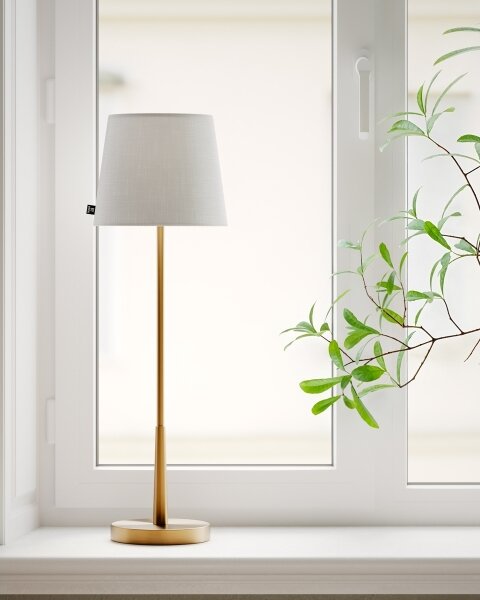 ByRydens 4002740-6501 - Stolní lampa LUMI 1xE27/8W/230V bílá/zlatá 68,5 cm