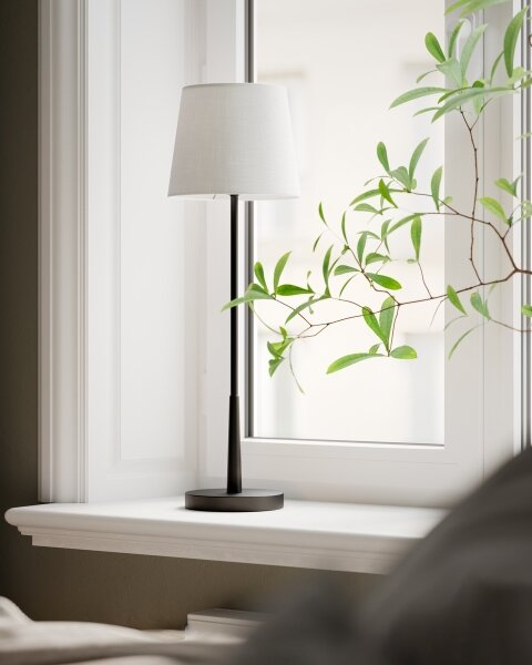 ByRydens 4002740-4002 - Stolní lampa LUMI 1xE27/8W/230V bílá/černá 68,5 cm