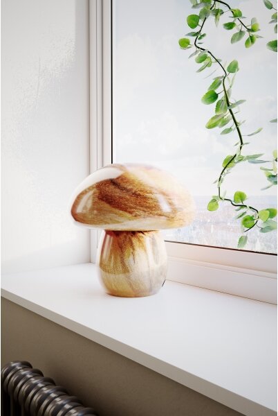 ByRydens 4024540-5507 - Stolní lampa MIRA MUSHROOM 1xE27/8W/230V hnědá