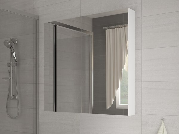 Koupelnová skříňka na stěnu Delia 80 bílá + zrcadlo. 780226