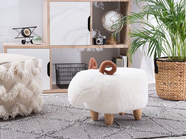 Zvířecí stolička LAMB Tkanina Bílá Jehně