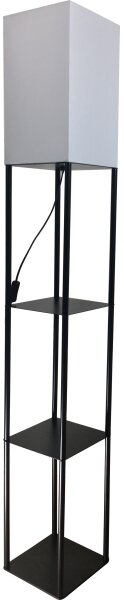 Brilagi - Stojací lampa s poličkami GRADUS 1xE27/40W/230V 150 cm černá/bílá
