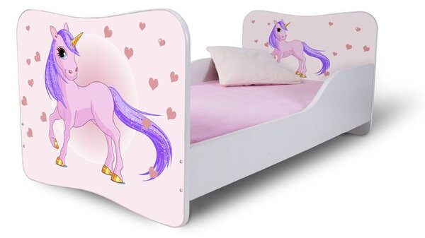 Dětská postel JEDNOROŽEC růžový 180x80 cm + matrace ZDARMA