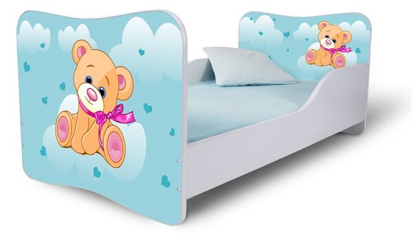 Dětská postel MEDVÍDEK modrý 160x80 cm + matrace ZDARMA