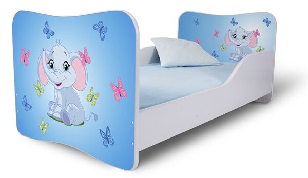 Dětská postel SLONÍK modrý 160x80 cm + matrace ZDARMA