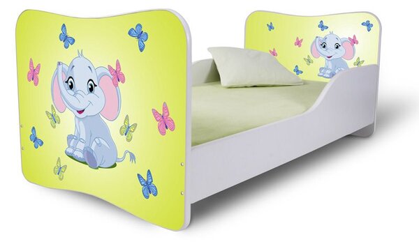 Dětská postel SLONÍK lemon 160x80 cm + matrace ZDARMA