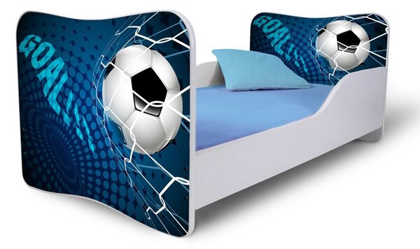 Dětská postel FOTBAL modrá 180x80 cm + matrace ZDARMA