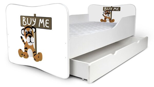 Dětská postel se šuplíkem TYGŘÍK 160x80 cm + matrace ZDARMA
