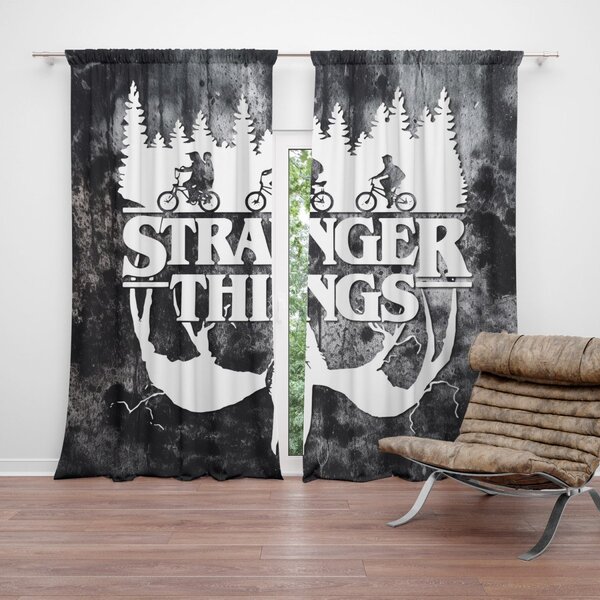 Sablio Závěs Stranger Things White: 2ks 140x250cm