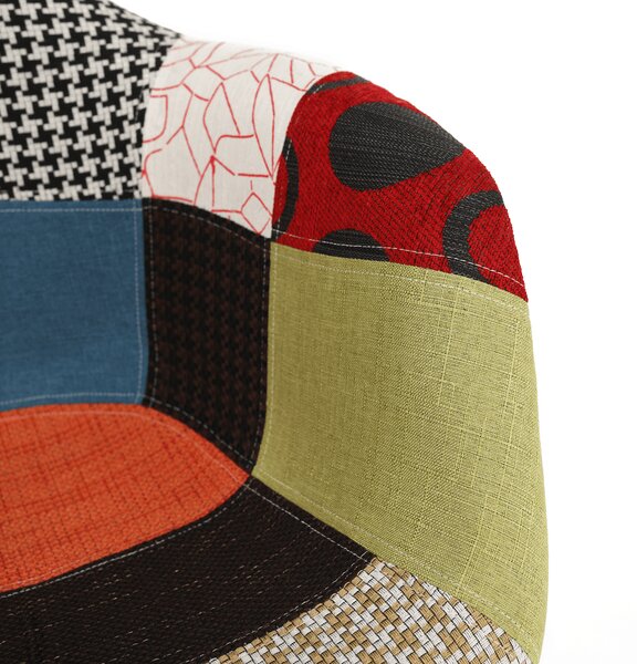 KONDELA Křeslo, patchwork/buk, TOBO 4 NEW
