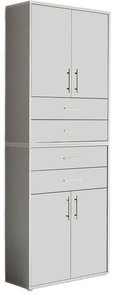 SKŘÍŇ NA ŠANONY, šedá, bílá, 84,4/227,2/33 cm MID.YOU - Online Only kancelářský nábytek, Online Only