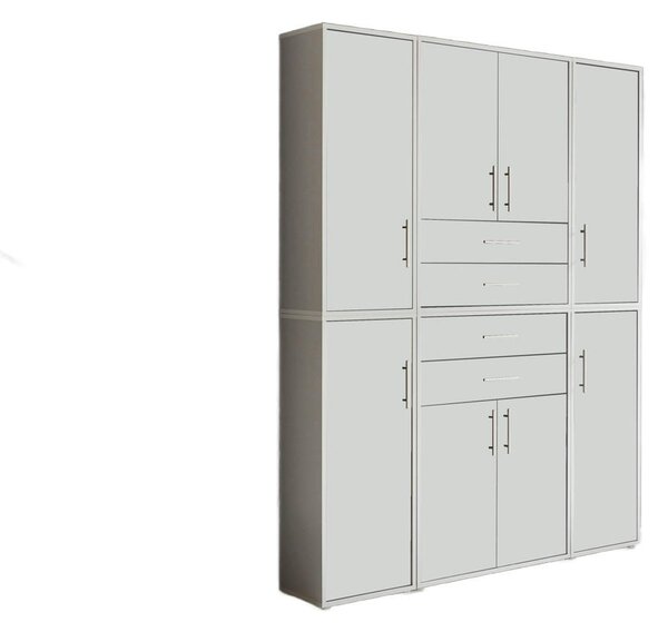 SKŘÍŇ NA ŠANONY, šedá, bílá, 172,6/227,2/33 cm MID.YOU - Online Only kancelářský nábytek, Online Only