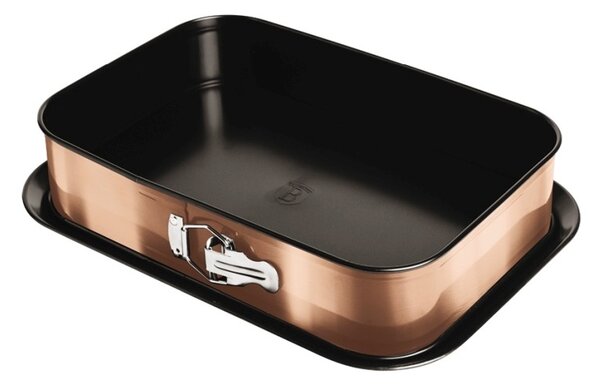 Forma s nepřilnavým povrchem 2v1 Rosegold Metallic Line 39x27x7,5cm