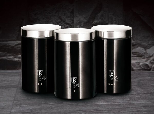 Dóza na potraviny sada 3 ks Royal Black Collection