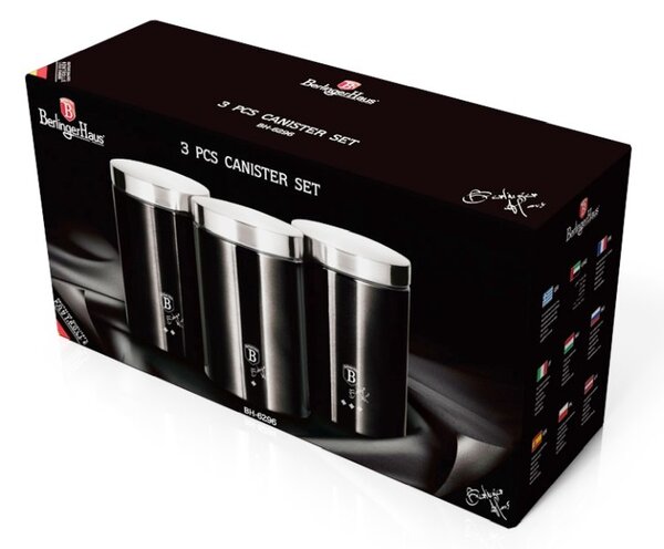 Dóza na potraviny sada 3 ks Royal Black Collection