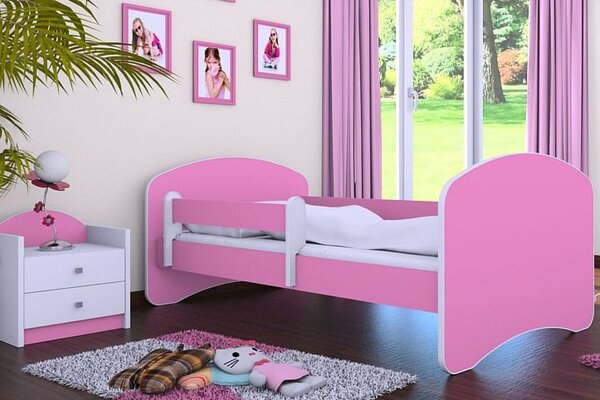 Dětská postel 160x80 cm - RŮŽOVÁ