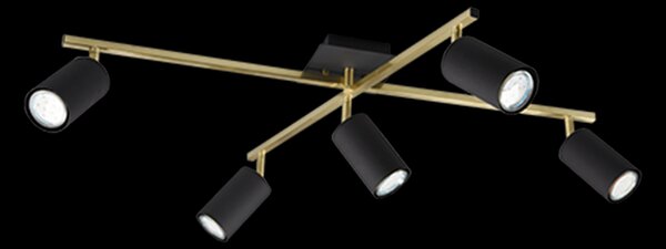 Trio 612400580 přisazené bodové svítidlo Marley 5x35W | GU10 - zlatá, černá