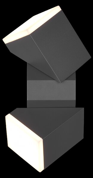 Trio 270660242 LED venkovní nástěnné svítidlo Avon 2x6W | 1600lm | 3000K | IP54 - nastavitelné, antracit
