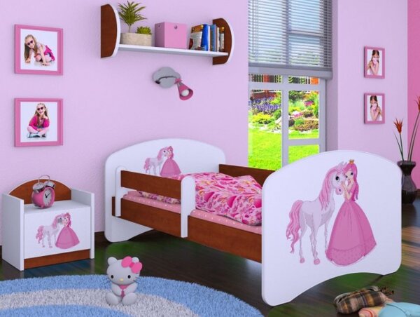 Dětská postel bez šuplíku 160x80cm PRINCEZNA A KONÍK - kalvados