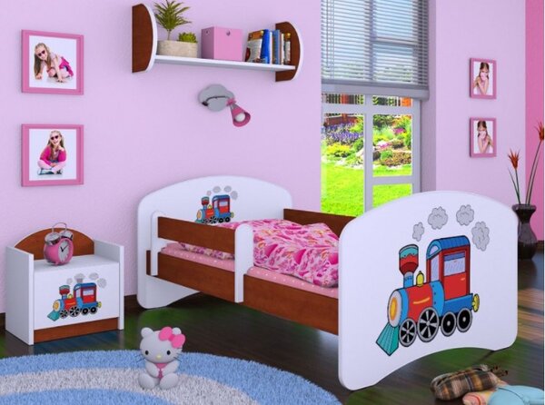 Dětská postel bez šuplíku 160x80cm SUPER LOKOMOTIVA - kalvados