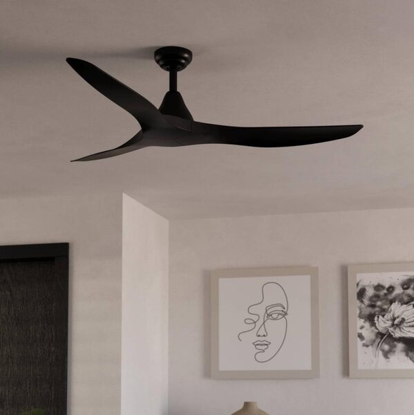 Eglo 35109 - Stropní ventilátor PORTSEA pr. 132 cm černá + DO