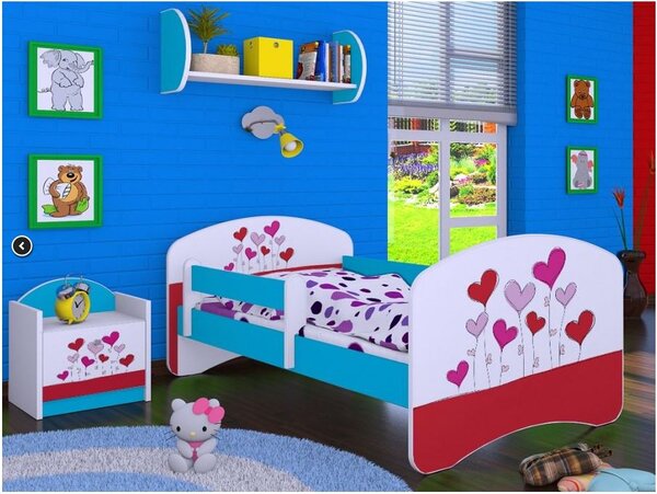Dětská postel bez šuplíku 160x80cm LOVE - modrá