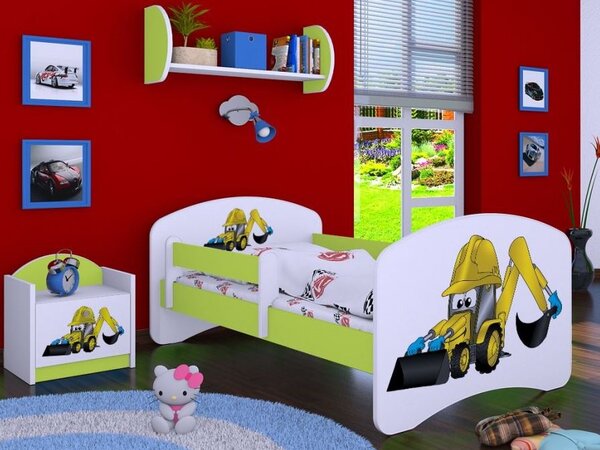 Dětská postel bez šuplíku 160x80cm BAGR - zelená