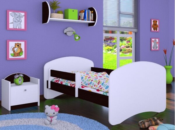 Dětská postel bez šuplíku 180x90cm BEZ MOTIVU - kaštan wenge