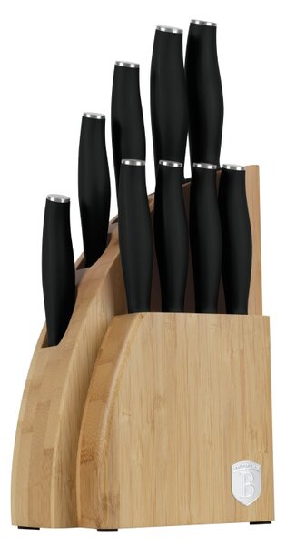 Sada nožů se stojanem BAMBOO 10 ks Matte Black Collection