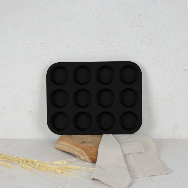 Forma na muffiny 12 ks Matte Black Collection