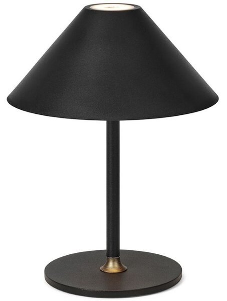Černá kovová nabíjecí stolní LED lampa Halo Design Hygge