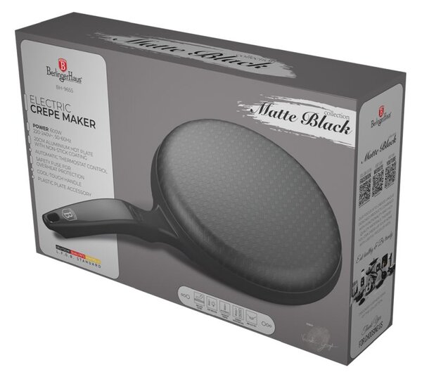 Pánev na palačinky elektrická 600 W Matte Black Collection